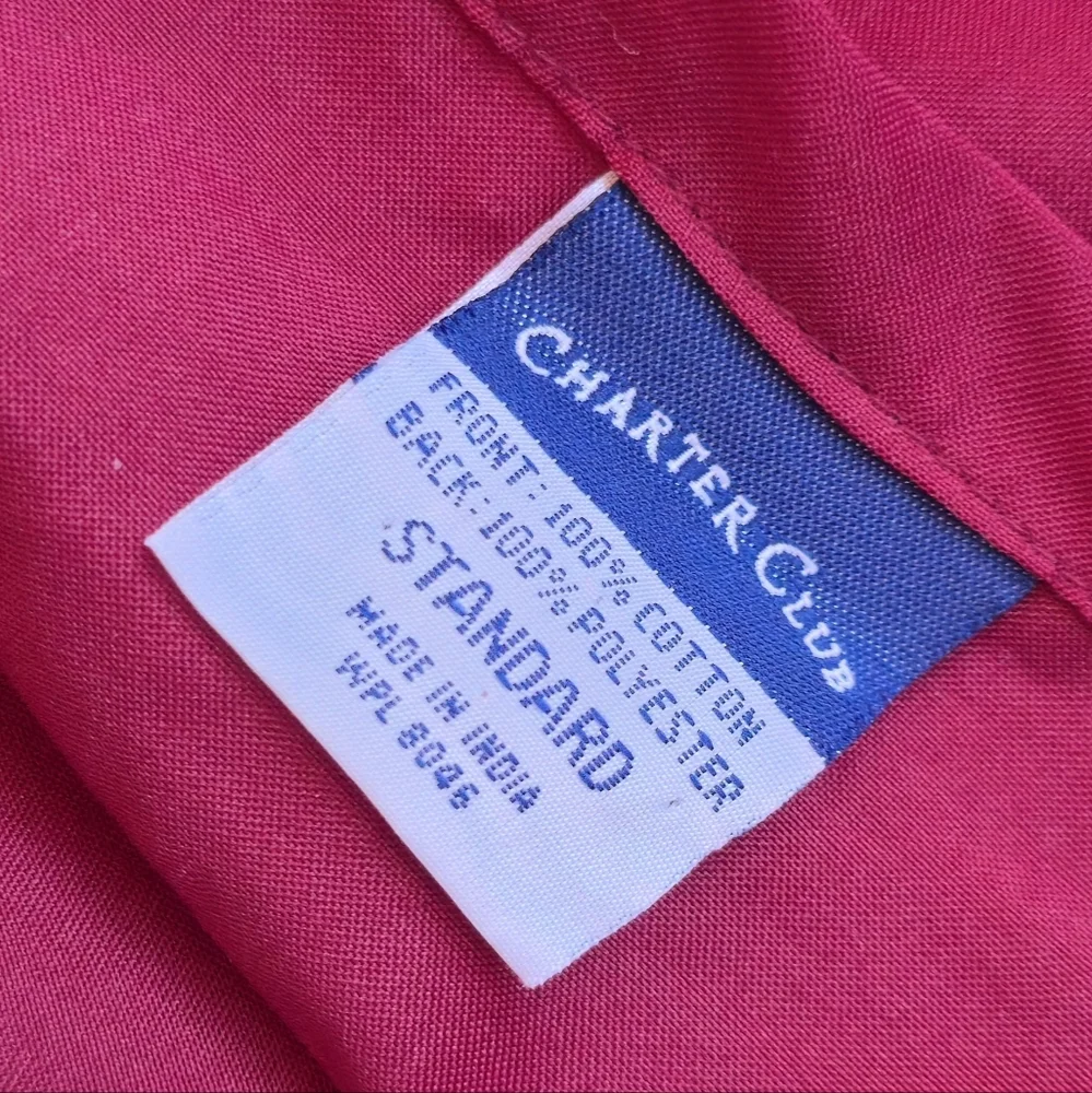 Charter Club King Red Velvet Duvet + 2 Standard King Shams